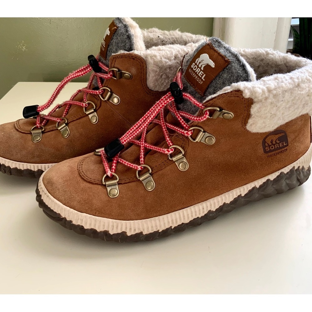 SOREL LEATHER WATERPROOF BOOTS, SIZE:5